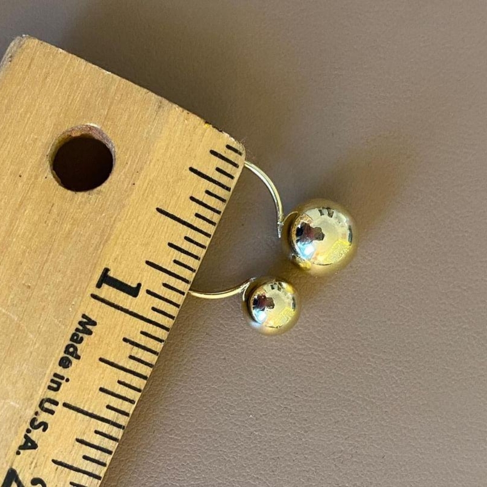 Silver Gold Plated Adjustable Open Ring Size 5 - image 5